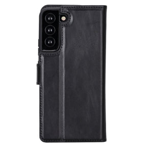 Magische Samsung Galaxy S23-Serie, abnehmbare Echtleder-Brieftaschenhülle – MW