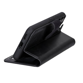 Magische Samsung Galaxy S23-Serie, abnehmbare Echtleder-Brieftaschenhülle – MW