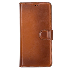 Magische Samsung Galaxy S23-Serie, abnehmbare Echtleder-Brieftaschenhülle – MW