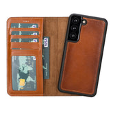 Magische Samsung Galaxy S23-Serie, abnehmbare Echtleder-Brieftaschenhülle – MW