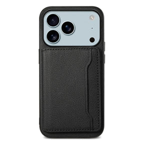 Vegan leren telefoonhoesje voor iPhone met praktische kaarthouder