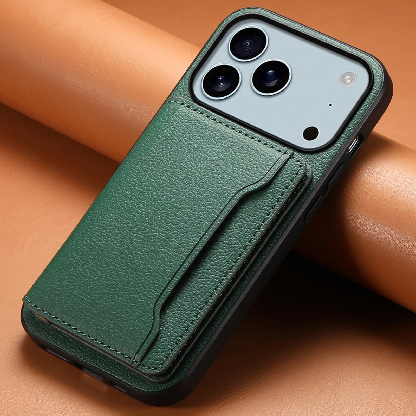 Vegan Leren iPhone Hoesje Met Kaartvak