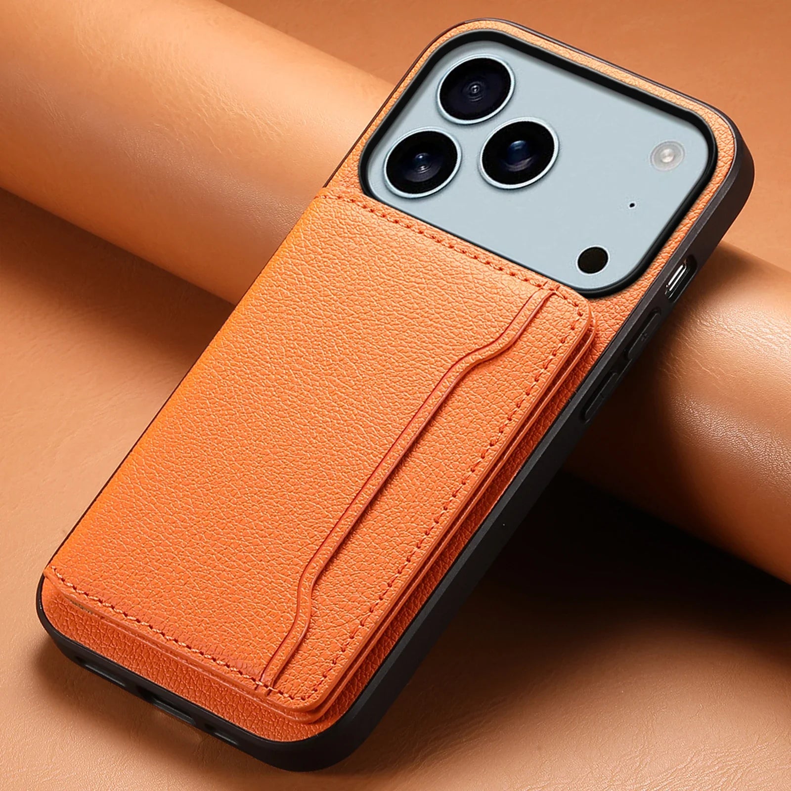 Vegan Leren iPhone Hoesje Met Kaartvak