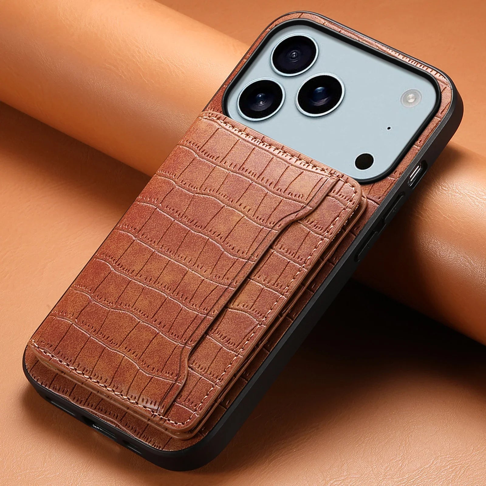 Vegan Leren iPhone Hoesje Met Kaartvak