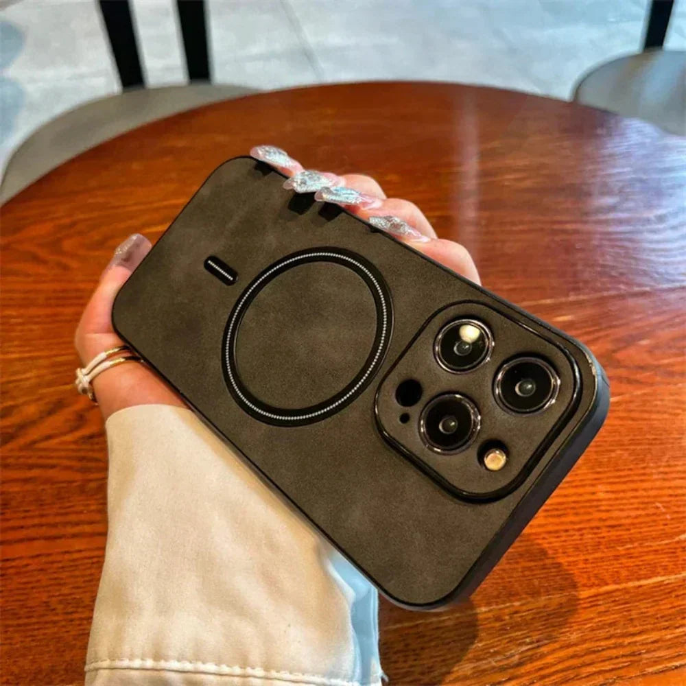 Slank MagSafe-Hoesje Voor iPhone Met Textuur