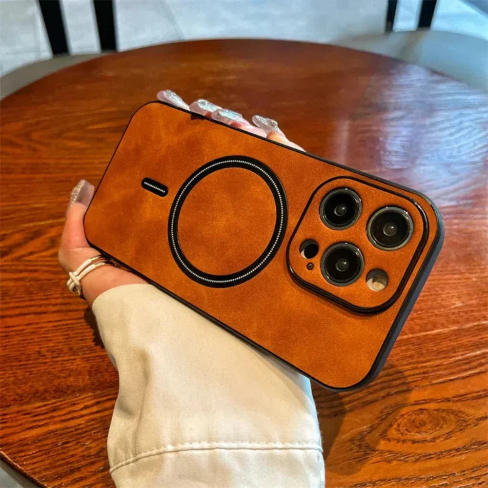 Slank MagSafe-Hoesje Voor iPhone Met Textuur