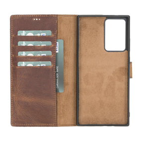 Magische Samsung Galaxy Note 20-Serie, abnehmbare Echtleder-Brieftaschenhülle – MW