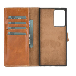 Magische Samsung Galaxy Note 20-Serie, abnehmbare Echtleder-Brieftaschenhülle – MW