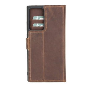 Magische Samsung Galaxy Note 20-Serie, abnehmbare Echtleder-Brieftaschenhülle – MW