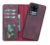 Magische Samsung Galaxy S20-Serie, abnehmbare Echtleder-Brieftaschenhülle – MW
