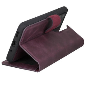 Magische Samsung Galaxy S20-Serie, abnehmbare Echtleder-Brieftaschenhülle – MW