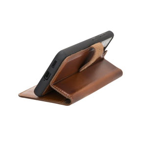 Magische Samsung Galaxy S20-Serie, abnehmbare Echtleder-Brieftaschenhülle – MW