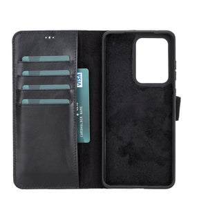 Magische Samsung Galaxy S20-Serie, abnehmbare Echtleder-Brieftaschenhülle – MW