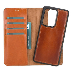 Magische Samsung Galaxy S20-Serie, abnehmbare Echtleder-Brieftaschenhülle – MW