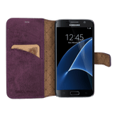 Brieftaschenetui Samsung-Serie Nicht abnehmbares Brieftaschenetui aus echtem Leder - WC