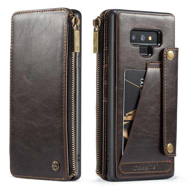 Leren-Look Hoesje Voor Galaxy Note 9 Met Pasvak