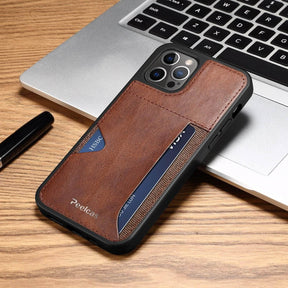 iPhone 14 hoesje met kaartvak vanuit de voorzijde bekeken