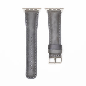 Leren Apple Watch Bandje - Rustiek Grijs - Oblac