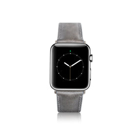 Leren Apple Watch Bandje - Rustiek Grijs - Oblac