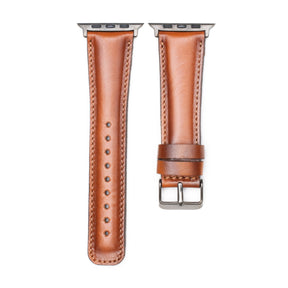 Leren Bandje Apple Watch - Cognac Bruin - Oblac