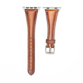 Leren Bandje Apple Watch S - Cognac Bruin - Oblac
