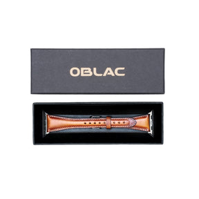 Leren Bandje Apple Watch S - Cognac Bruin - Oblac