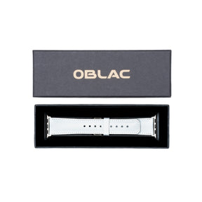 Leren Bandje Apple Watch - Sneeuw Wit - Oblac