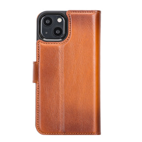 iPhone 13 hoesje cognac bruin leer