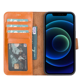 iPhone 13 hoesje cognac bruin leer