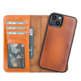 iPhone 13 hoesje cognac bruin leer