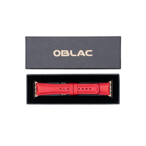 Leren Apple Watch Bandje - Ferrari Rood - Oblac