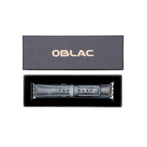 Leren Apple Watch Bandje - Rustiek Grijs - Oblac