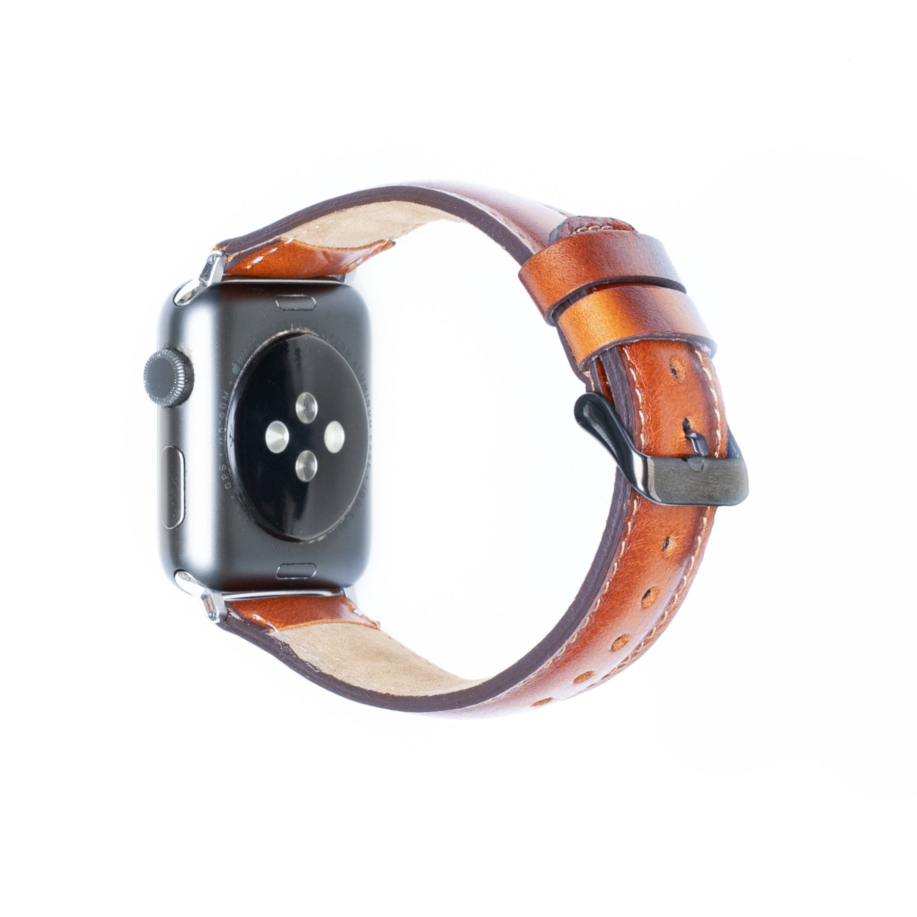 Leren Bandje Apple Watch - Cognac Bruin - Oblac